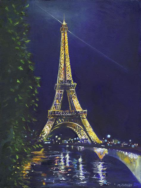 Eiffel Tower Paris Painting By Michele Zuzalek Pixels