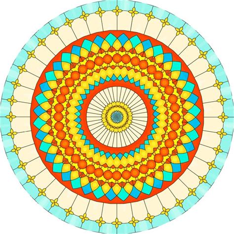 Bunte Mandala Design Hintergrund Ungewöhnliche Blumenform Anti Stress