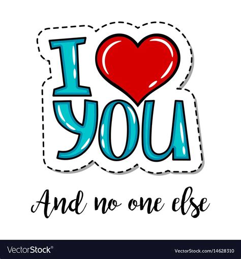 Patch Element I Love You Lettering Vector Image On Vectorstock I Love You Lettering Loving