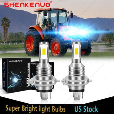 2 8000k Bright Led Light Bulbs For A Kubota M L Mx Tractors Headlamp