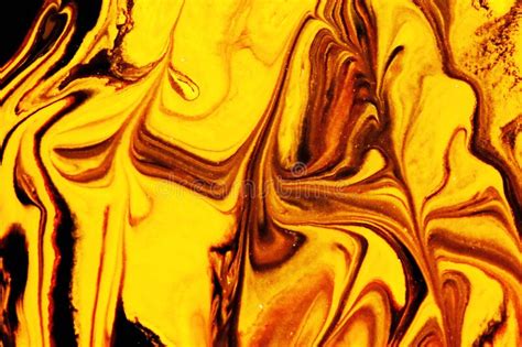 Mix Black And Yellow Water Color For Abstract And Texture For Bakcground Stock Photo Image Of