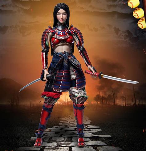 Female Samurai Rin Red Armor 16 Scale Figure By I8toys I8 001a