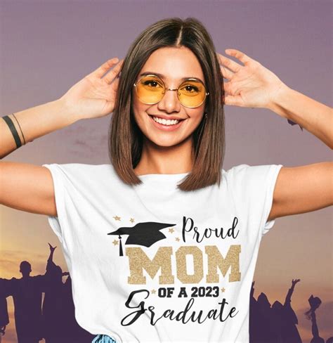 Proud Mom Of A 2023 Graduate Svg Graduation Cut Files Class Etsy