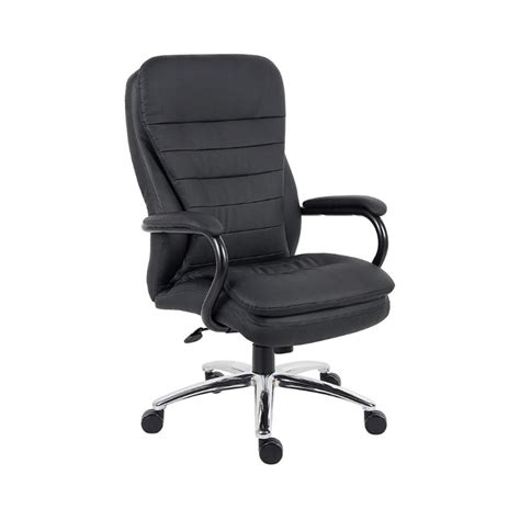 We think the serta executive leather big & tall chair is one of the best office chairs for plus size individuals because it offers an adjustable lumbar support panel that responds to your movements to provide proper support as you move or shift. Executive Office Chair Heavy Duty Black leatherette Big ...