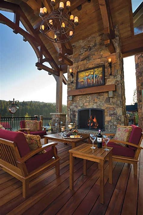 53 Most Amazing Outdoor Fireplace Designs Ever Log Cabin Homes