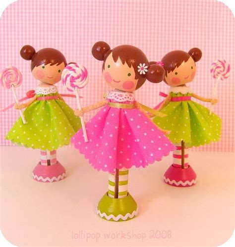 Lollipop Lollies Doll Crafts Wood Peg Dolls Fairy Crafts