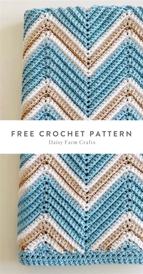 Daisy Farm Crafts Crochet Ripple Pattern Crochet Throw Pattern
