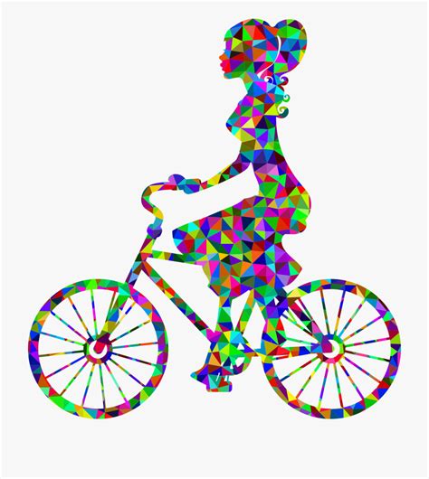 Ein vollständig ausgefüllter fahrradpass mit zusätzlicher codiernummer erhöht die chance ihr fahrrad im falle eines diebstahls zurück zu bekommen. Cool Girl Low Poly Prismatic On - Fahrrad Bild Zum ...
