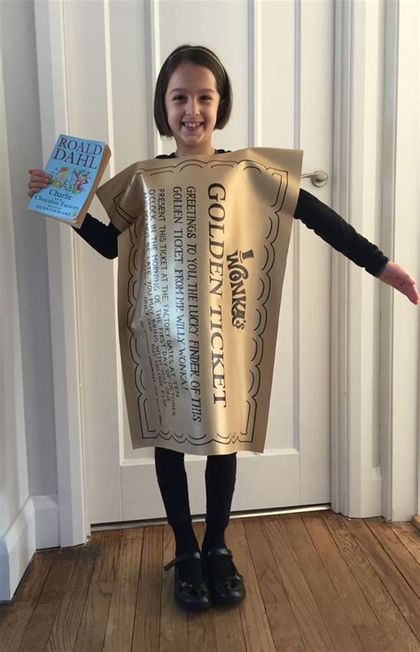 Golden Ticket Costume For World Book Day Charlie And The Chocolate