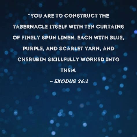 Exodus 261 You Are To Construct The Tabernacle Itself With Ten