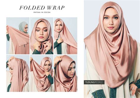 Folded Wrap Tudong People Hijab Tutorial Stylish Hijab Simple Hijab