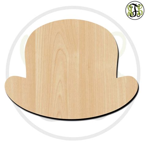 Bowler Hat 24204 Cutout unfinished wood cutout wood | Etsy