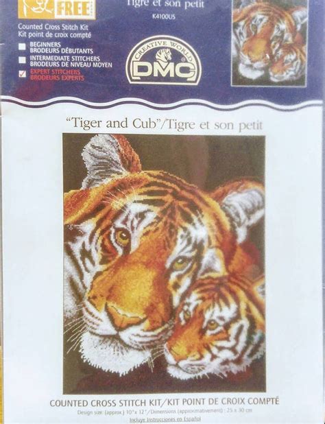 DMC Tiger And Cub Expert Level Counted Cross Stitch Kit NOS Born Free