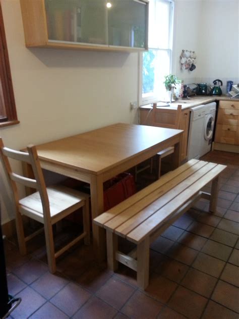 When it's not on temporary dining duty, it can serve as somewhere to work or as a sideboard. Ikea Bjursta Kitchen table (+ chairs & bench) -£20 ...