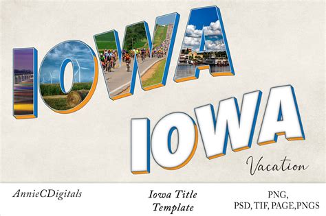 Iowa Photo Title And Template By Anniecdigitals Thehungryjpeg