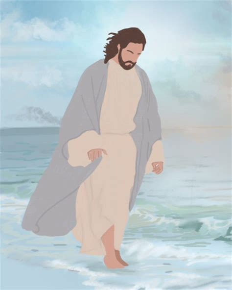Jesus As The Living Water Jesus Christ Portrait Jesus Wall Print