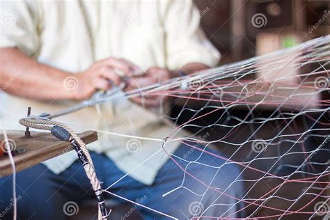 Weaving Fishing Net Stock Image Image Of Person Fishing 35968837