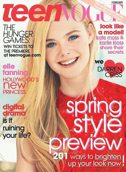 Elle Fanning For Teen Vogue February 2012 Red Carpet Fashion Awards