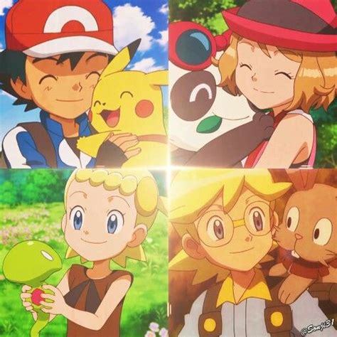 Ash Ketchum And Pikachu With Their Kalos Friends ♡ I Give Good