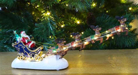 Christmas Concepts 34cm Battery Operated Led Light Up Santas Sleigh