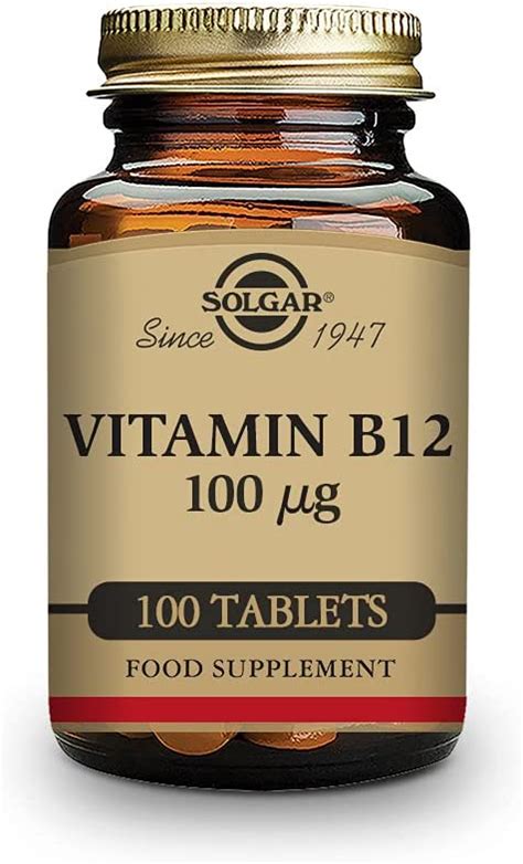 Buy Solgar Vitamin B12 100 Mcg 100 Tablets Energy Metabolism Heart