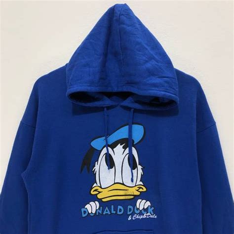 Disney Disney Donald Duck Cartoon Hoodie Sweatshirt Blue Sweater Grailed