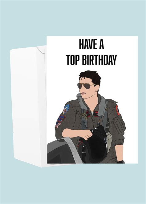 Top Gun Birthday Card Etsy