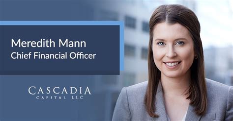 Michael Butler On Linkedin Cascadia Capital Appoints Meredith Mann Chief Financial Officer