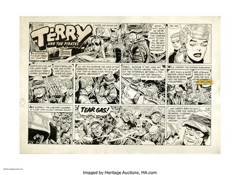 George Wunder Terry And The Pirates Sunday Comic Strip Original Lot