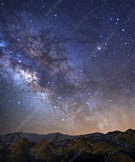 Milky Way Over Mountains Stock Image C0049366 Science Photo Library