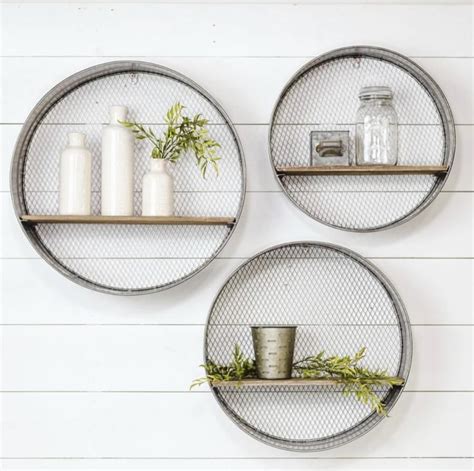 Polished in attractive shades of metal and broad border of this appealing shelf can be mounted on. The round metal wall shelves are incredibly popular! Each ...
