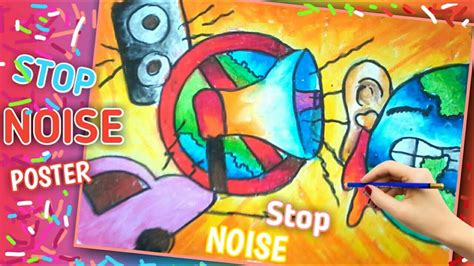 How To Draw A Poser On Stop Noise Polltionsound Pollutioneasyposter