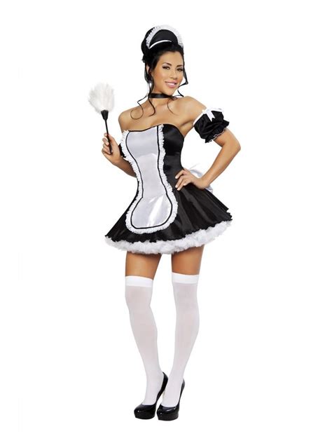 Sexy At Your Service French Maid Outfit Dress Womens Adult