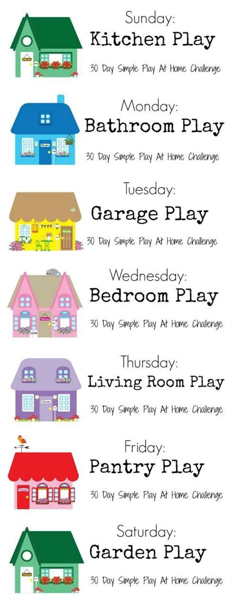 Toddler Play Ideas For Home 7 Days Of Week 30 Days Total Toddler