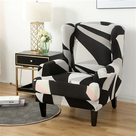 Elastic Recliner Chair Cover Wing Back Arm Chair Sofa Slipcover 2pcs Separated Ebay