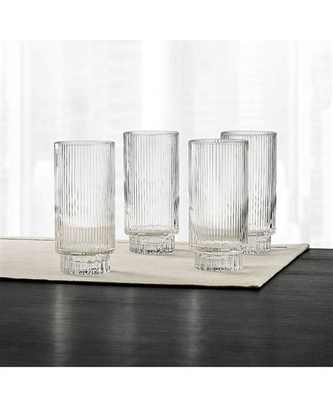 Hotel Collection Fluted Highball Glasses Set Of 4 Created For Macys Macy S