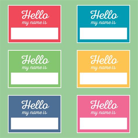 6 Best Name Label Template Printable