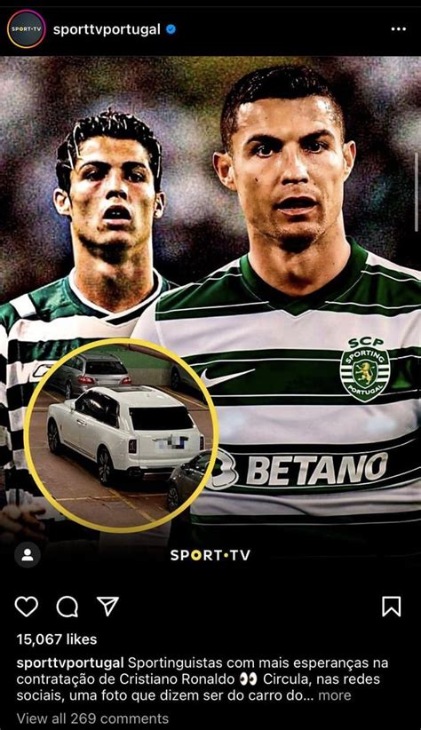 [cristiano ronaldo] denies sporting rumors commenting fake on an instagram post about the