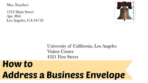 How To Address A Businessformal Letter Envelope Youtube