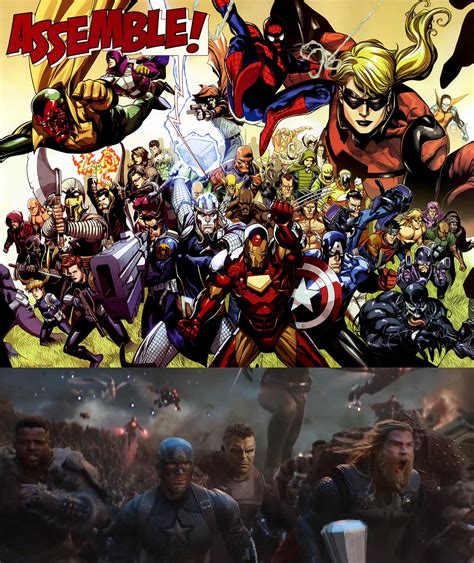 Avengers Assemble Comic Vs Movie Avengers Wallpaper Marvel Avengers Comics Avenger Artwork