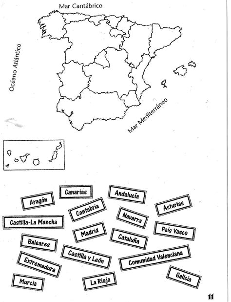 Fichas Para Imprimir Para Ninos De Primaria Mapa De Espana Ciencias Images