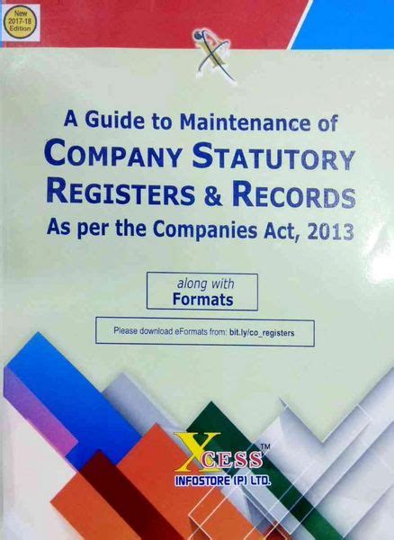 A Guide To Maintenance Of Company Statutory Registers And Records As