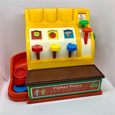 Vintage Fisher Price Cash Register Child Pretend Play Counting Etsy