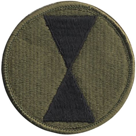 Us Army 7th Infantry Division Subdued Military Patch