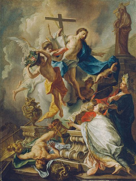 Victory Of Christianity Over Paganism Painting By Johann Evangelist