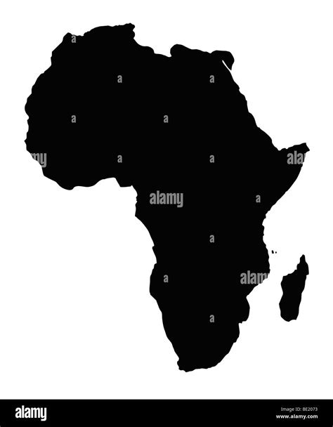 Mapa Del Continente Africano Aislado Sobre Fondo Blanco Fotografía De