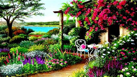 Hd Awesome Spring Garden High Quality Wallpaper For Desktop Background Spring Garden Images