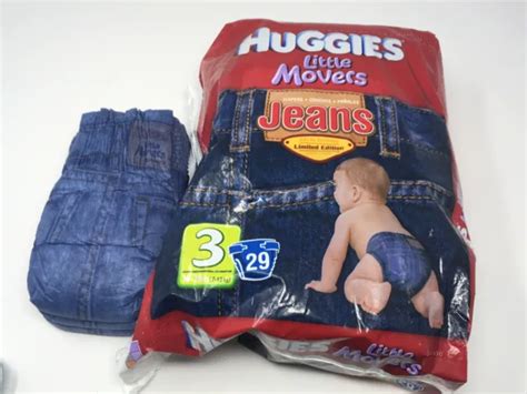 Huggies Little Movers Jeans Limited Edition Size 3 New Rare 21 Diapers