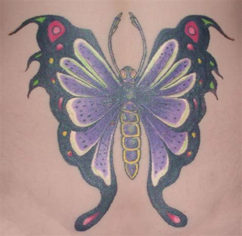 Lower Back Butterfly Tattoos Designs