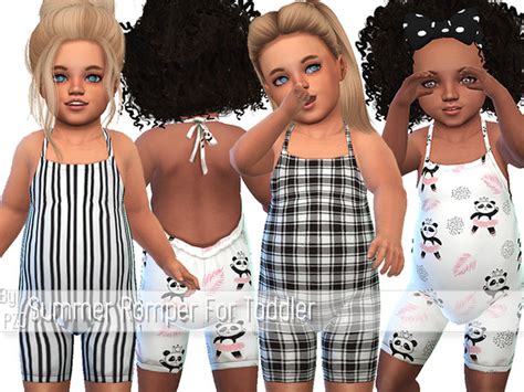 Summer Romper For Toddler By Pinkzombiecupcakes At Tsr Sims 4 Updates